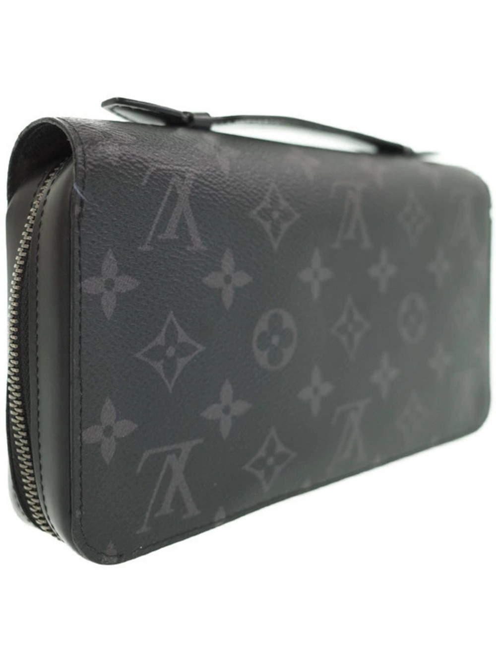 Louis Vuitton Long Black Round Zipper Zippy Wallet Eclipse Monogram Black